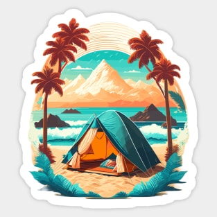 wild camping, adventurer, adventure hiking, design v16 Sticker